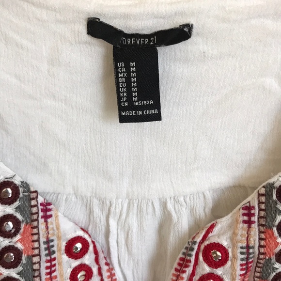 Forever 21 boho stitched bib tank - Picture 3 of 4